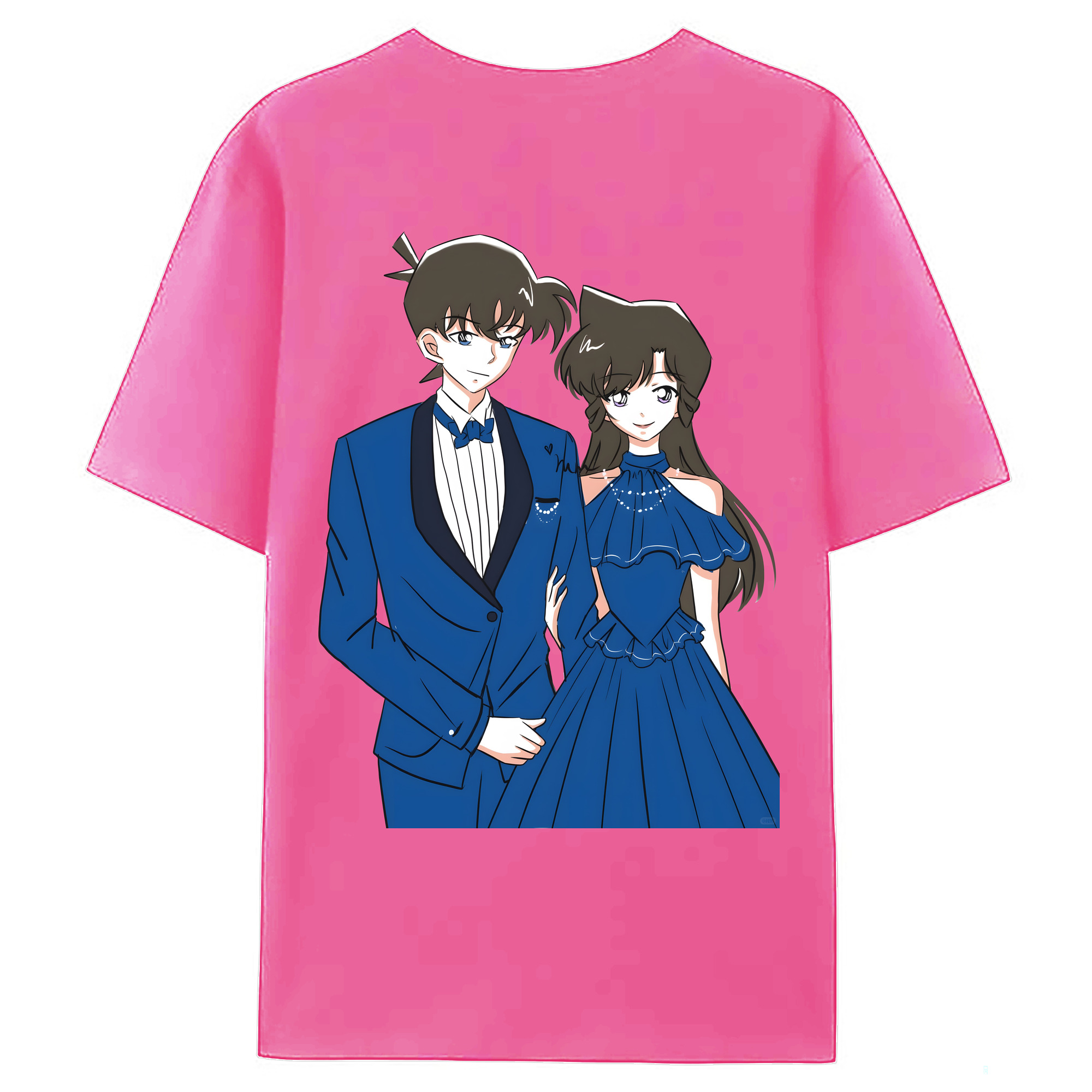 （画像用） 名探偵コナン 江戸川 コナン Detective Conan Conan Edogawa レディース半袖Tシャツ(バックプリント)